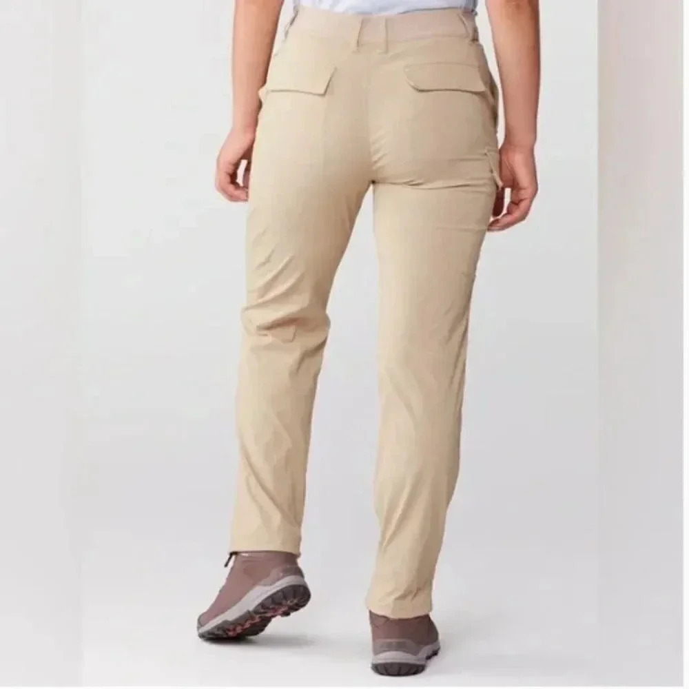 Athleta Trekkie Utility Cargo Pant Pants Elastic Waist Ecru Beige Tan Size 14 - Picture 3 of 12